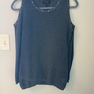 Thalia Sodi Charcoal Knit Tank Top